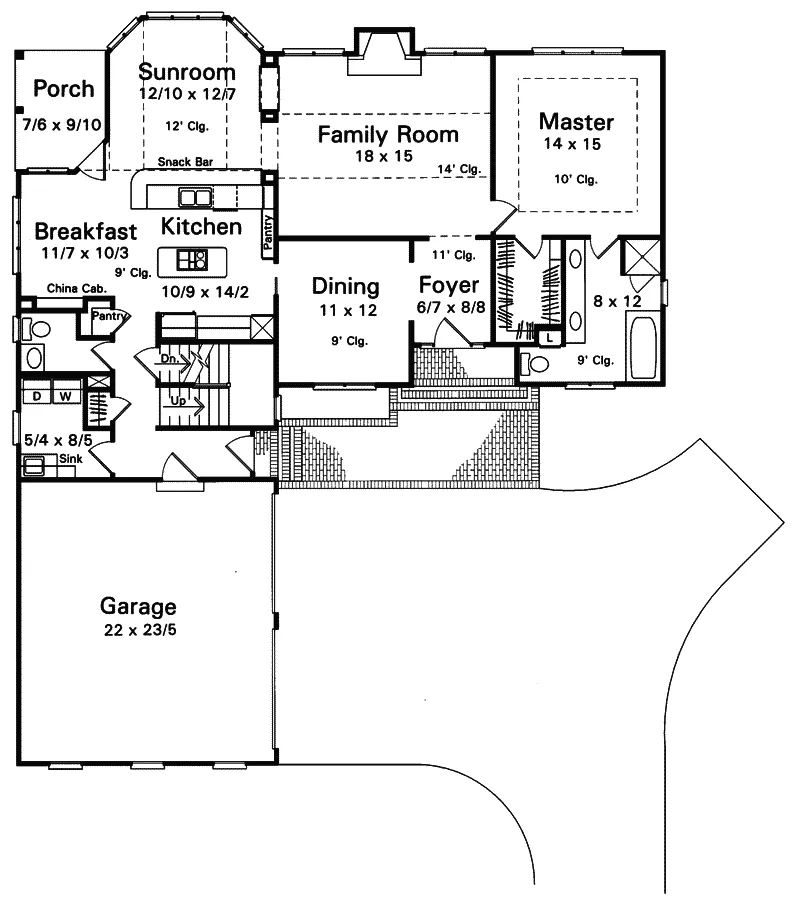 Traditional House Plan First Floor - Sacracrest Country French Home 039D-0021 - Shop House Plans and More