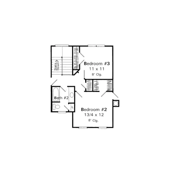 Vacation House Plan Second Floor - Carmel Valley Farmhouse 039D-0027 - Search House Plans and More