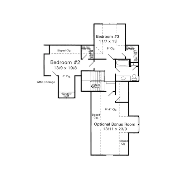 Traditional House Plan Second Floor - Sonoma Country Home 039D-0033 - Shop House Plans and More