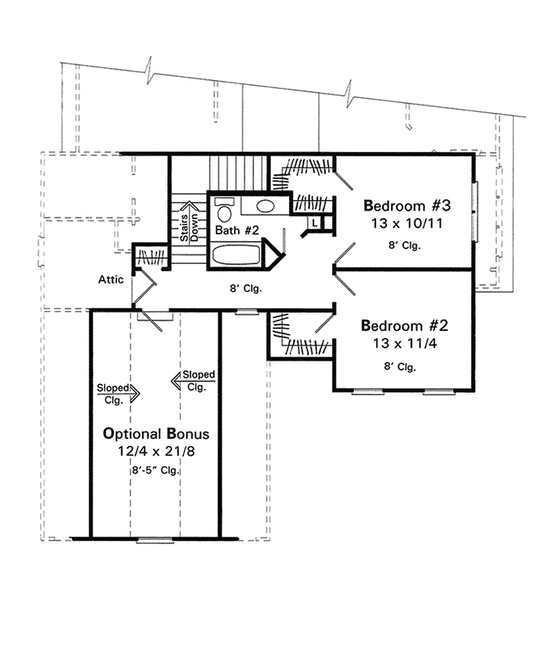 Traditional House Plan Second Floor - Tehama Country French Home 039D-0037 - Shop House Plans and More