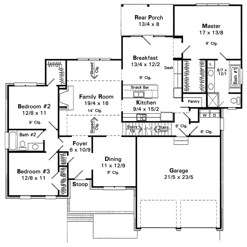 Country House Plan First Floor - Roseland Traditional Home 039D-0038 - Shop House Plans and More