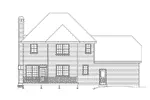 Colonial House Plan Rear Elevation - Scottfield Compact Farmhouse 040D-0002 - Shop House Plans and More