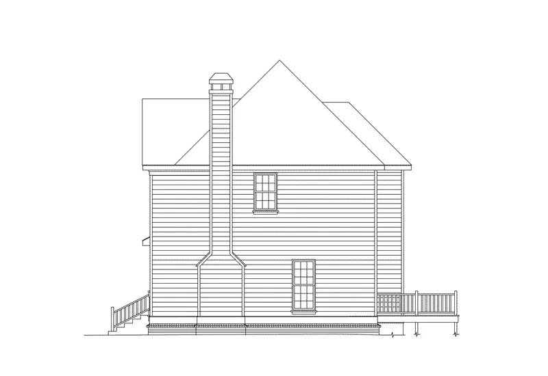 Traditional House Plan Right Elevation - Scottfield Compact Farmhouse 040D-0002 - Shop House Plans and More
