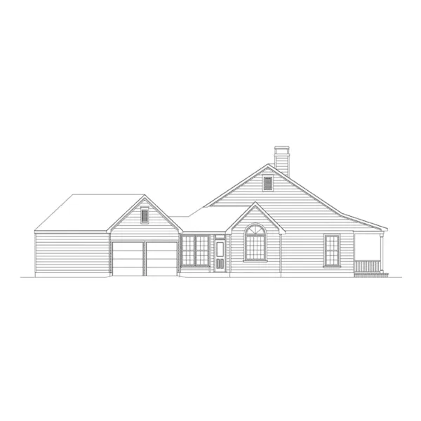 Country House Plan Left Elevation - Cedarwood Country Bungalow Home 040D-0003 - Search House Plans and More