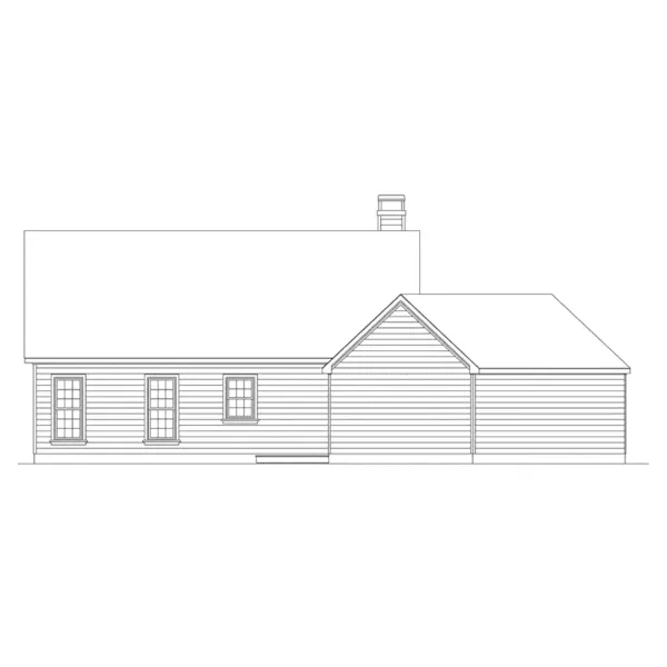 Country House Plan Rear Elevation - Cedarwood Country Bungalow Home 040D-0003 - Search House Plans and More