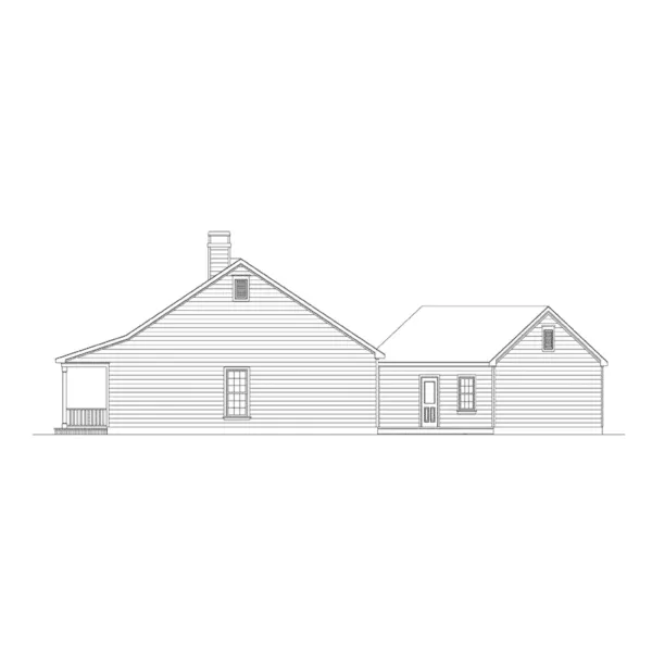 Country House Plan Right Elevation - Cedarwood Country Bungalow Home 040D-0003 - Search House Plans and More