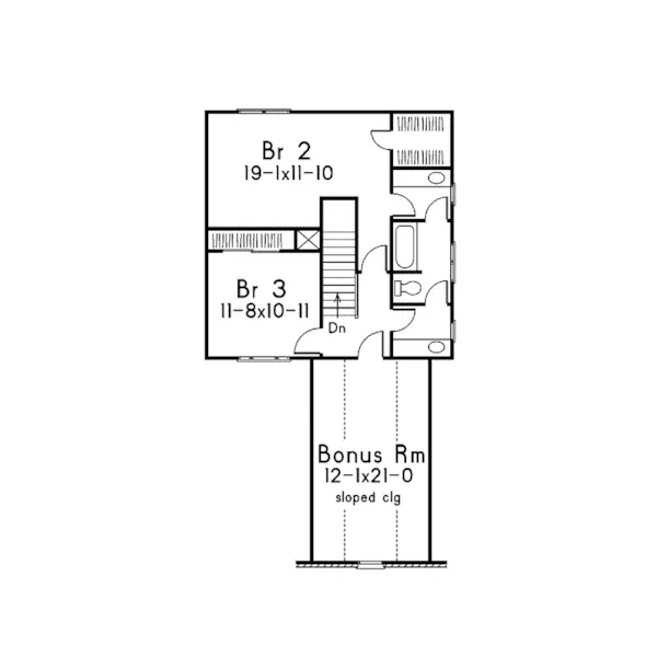 Traditional House Plan Second Floor - Fulton Southern Home 040D-0004 - Search House Plans and More