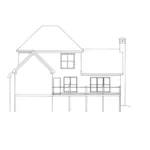 Traditional House Plan Rear Elevation - Fulton Southern Home 040D-0004 - Search House Plans and More