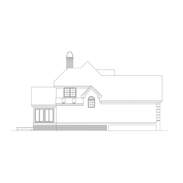 European House Plan Left Elevation - Valleyside Craftsman Home 040D-0005 - Shop House Plans and More