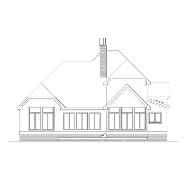 European House Plan Rear Elevation - Valleyside Craftsman Home 040D-0005 - Shop House Plans and More