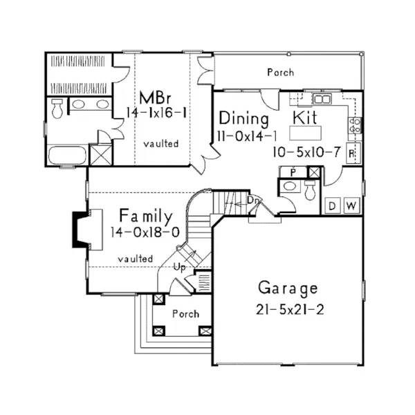 Florida House Plan First Floor - Ferguson Modern Home 040D-0006 - Search House Plans and More