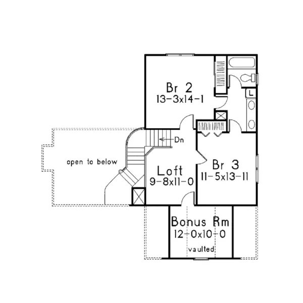 Florida House Plan Second Floor - Ferguson Modern Home 040D-0006 - Search House Plans and More