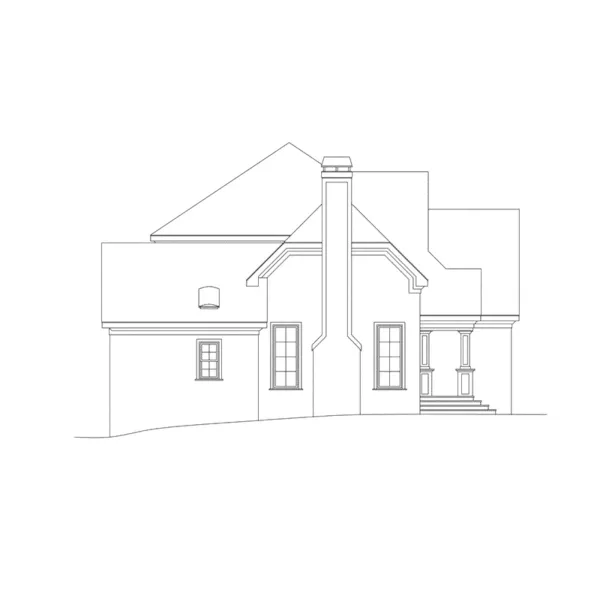 Florida House Plan Left Elevation - Ferguson Modern Home 040D-0006 - Search House Plans and More