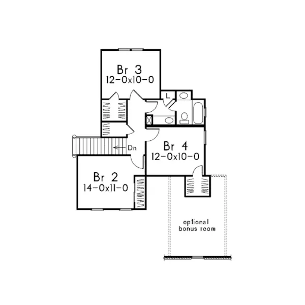 Colonial House Plan Second Floor - Genmore Southern Colonial Home 040D-0007 - Search House Plans and More