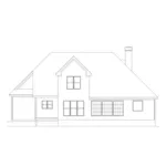 Colonial House Plan Rear Elevation - Genmore Southern Colonial Home 040D-0007 - Search House Plans and More