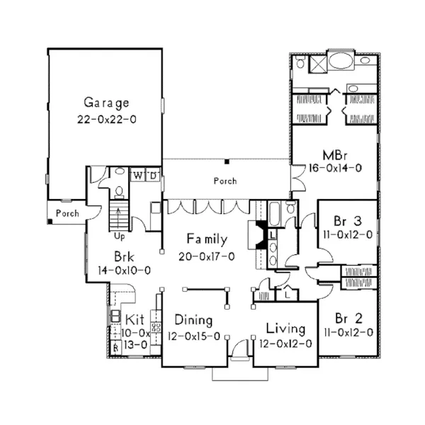 Country House Plan First Floor - Tavalon Country Home 040D-0009 - Shop House Plans and More