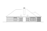 Ranch House Plan Rear Elevation - Pembrooke Traditional Home 040D-0011 - Shop House Plans and More