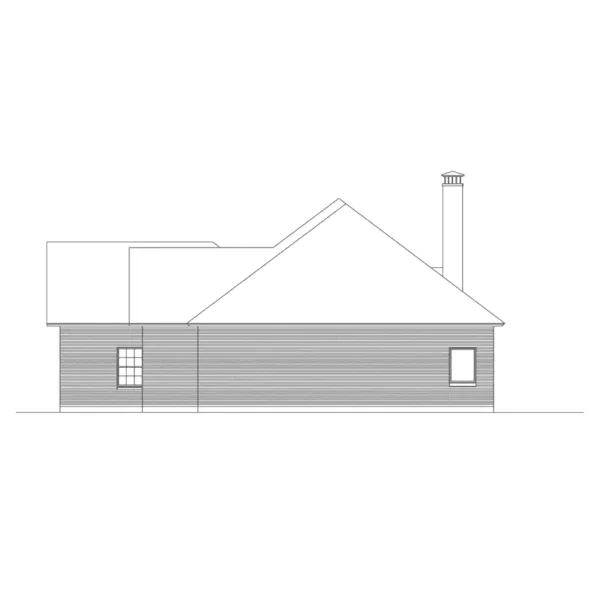 Ranch House Plan Right Elevation - Pembrooke Traditional Home 040D-0011 - Shop House Plans and More