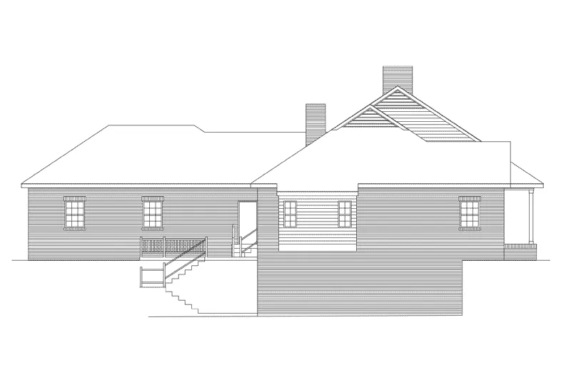 Country House Plan Left Elevation - Paterson Country Home 040D-0012 - Shop House Plans and More