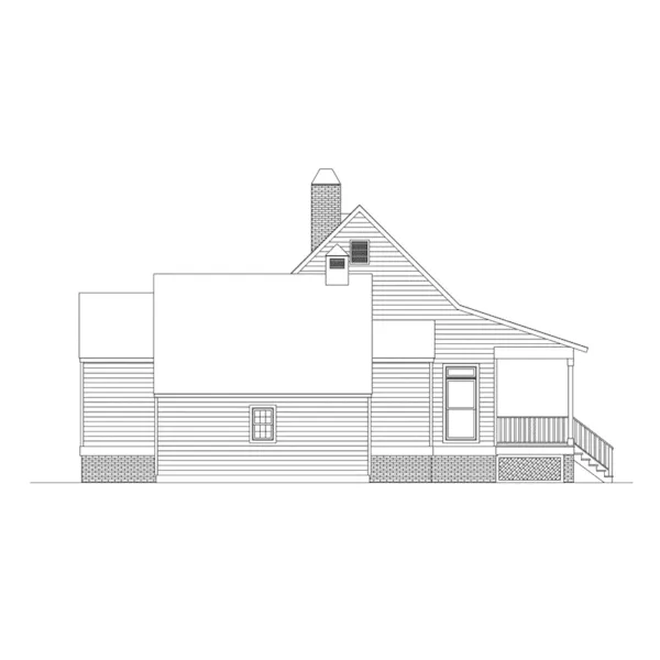 Ranch House Plan Left Elevation - Forestville Country Home 040D-0015 - Search House Plans and More