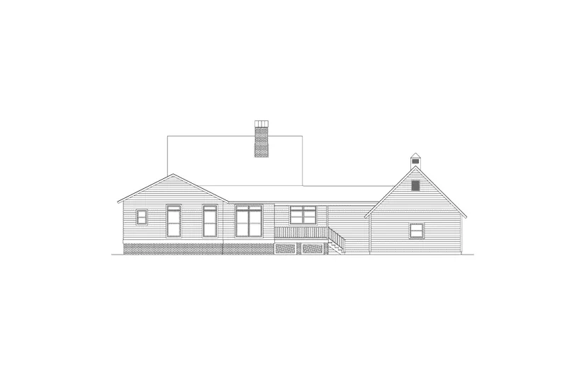 Country House Plan Rear Elevation - Forestville Country Home 040D-0015 - Search House Plans and More