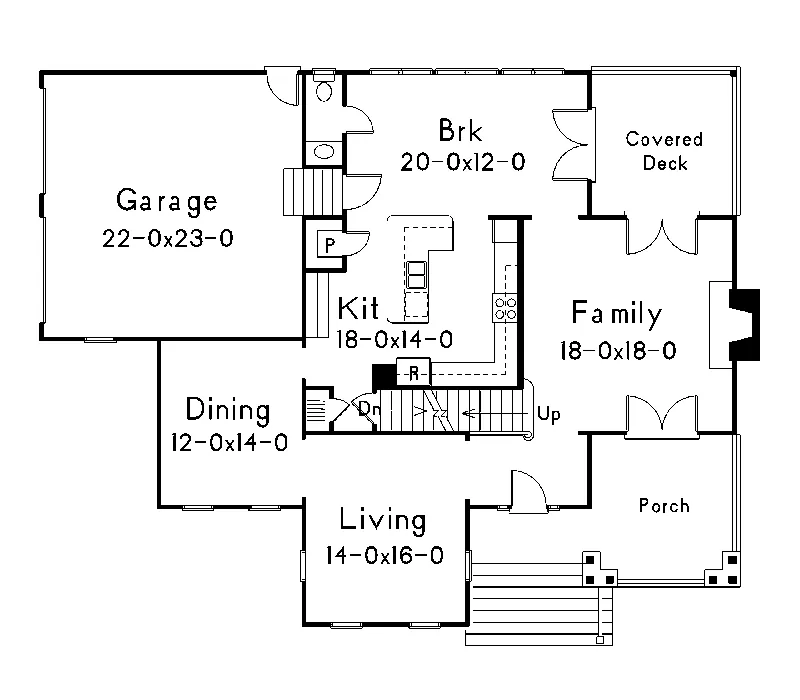 Farmhouse Plan First Floor - Chadwick Forest Southern Home 040D-0016 - Search House Plans and More