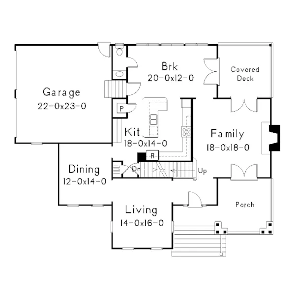 Farmhouse Plan First Floor - Chadwick Forest Southern Home 040D-0016 - Search House Plans and More