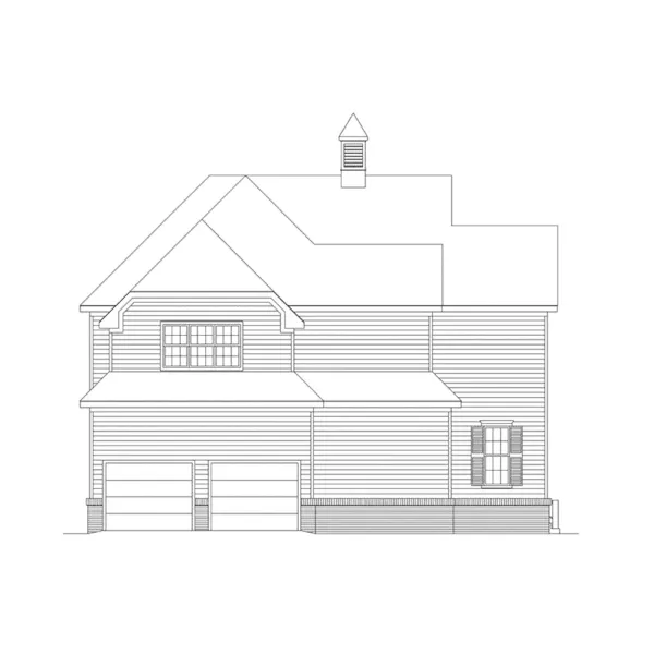 Farmhouse Plan Left Elevation - Chadwick Forest Southern Home 040D-0016 - Search House Plans and More