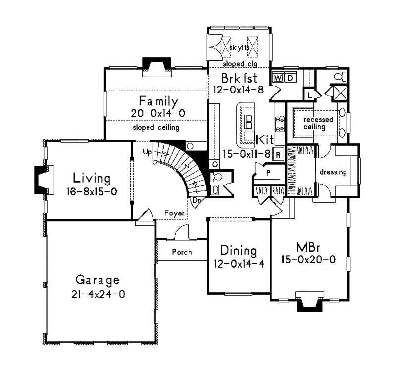 Traditional House Plan First Floor - Levinson Place French Home 040D-0017 - Shop House Plans and More