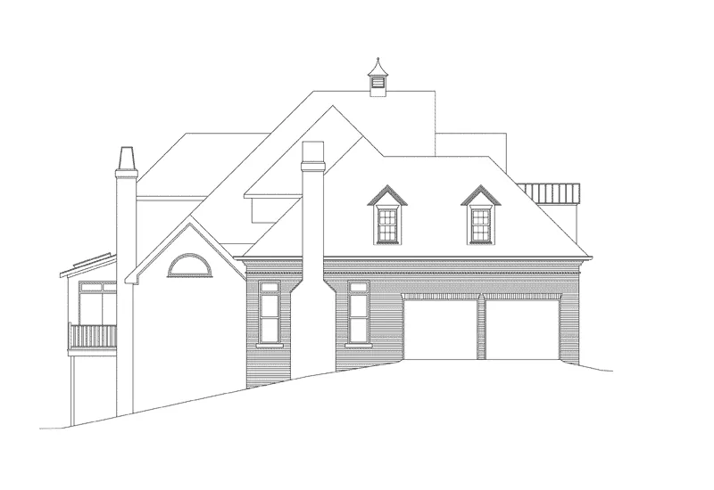 Traditional House Plan Left Elevation - Levinson Place French Home 040D-0017 - Shop House Plans and More