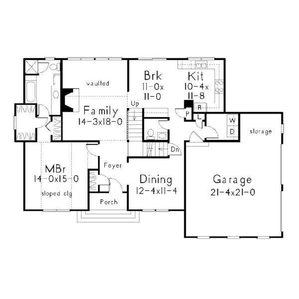 European House Plan First Floor - Radcliffe European Home 040D-0018 - Shop House Plans and More