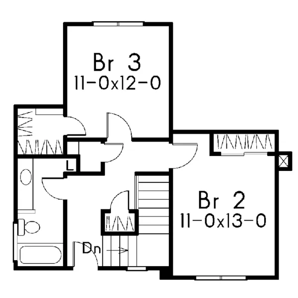 European House Plan Second Floor - Bridgeport Mill European Home 040D-0019 - Search House Plans and More