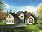 Traditional House Plan Front of House 040D-0019