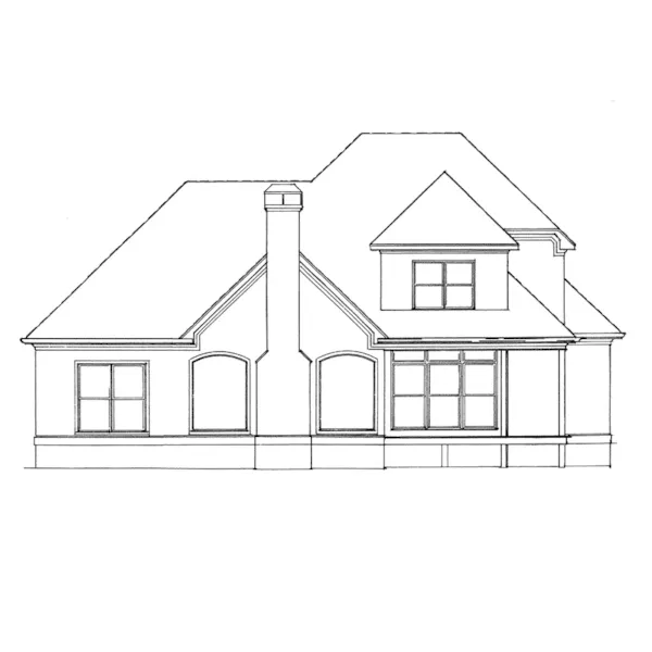 European House Plan Rear Elevation - Bridgeport Mill European Home 040D-0019 - Search House Plans and More