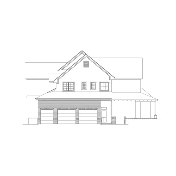 Traditional House Plan Right Elevation - Waterford Traditional Home 040D-0020 - Shop House Plans and More