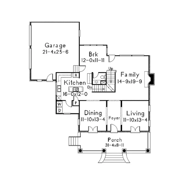 Southern House Plan First Floor - Fullerton Plantation Home 040D-0022 - Search House Plans and More