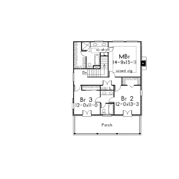 Southern House Plan Second Floor - Fullerton Plantation Home 040D-0022 - Search House Plans and More