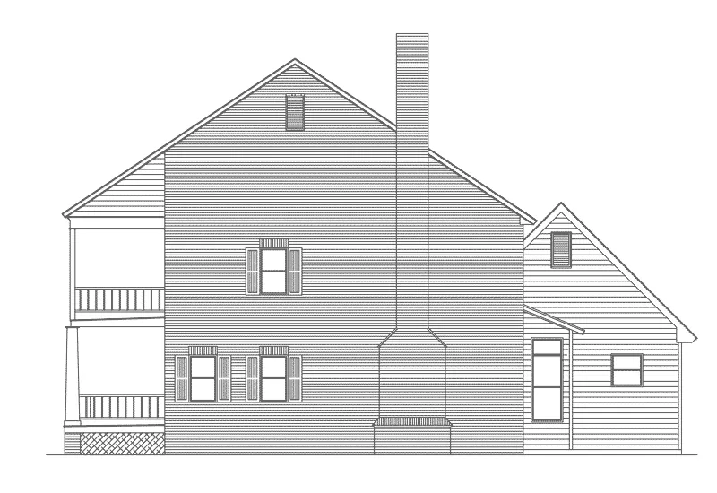 Farmhouse Plan Right Elevation - Fullerton Plantation Home 040D-0022 - Search House Plans and More