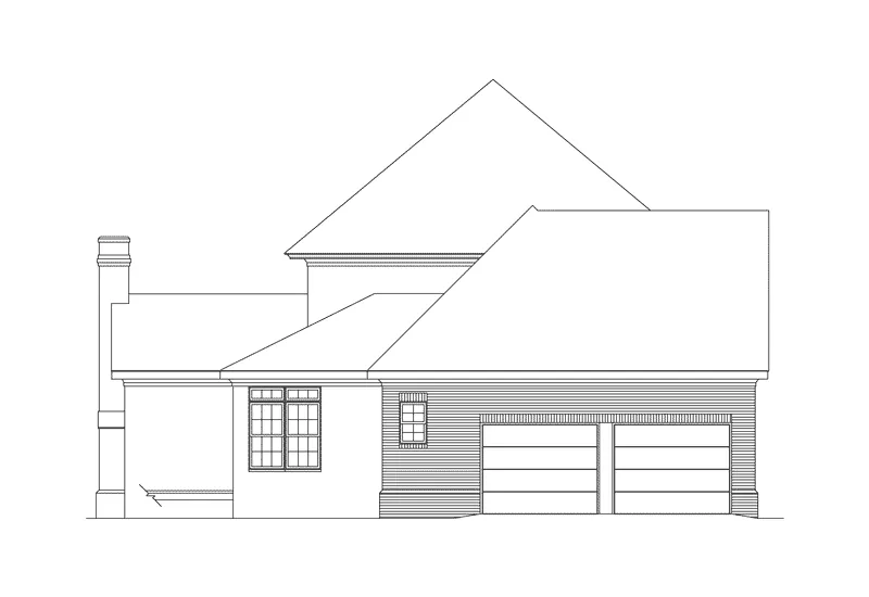 Traditional House Plan Left Elevation - Berkeley Georgian Home 040D-0023 - Search House Plans and More