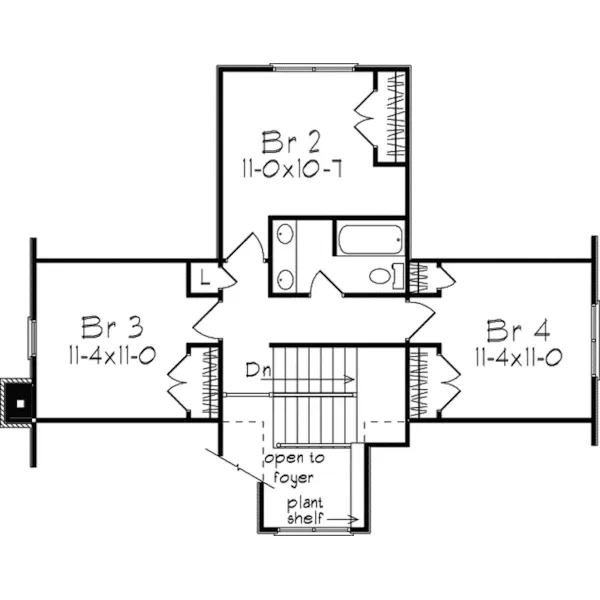 Farmhouse Plan Second Floor - Auburn Park Country Farmhouse 040D-0024 - Search House Plans and More