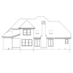 Country French House Plan Rear Elevation - Robertson Country French Home 040D-0025 - Shop House Plans and More