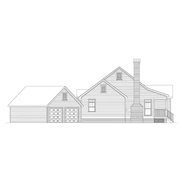 Ranch House Plan Left Elevation - Westrose Country Ranch Home 040D-0026 - Shop House Plans and More