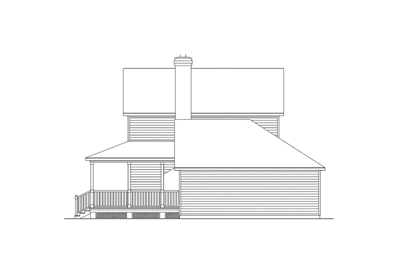 Farmhouse Plan Right Elevation - Brookfield Country Home 040D-0027 - Search House Plans and More