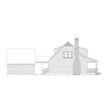 Farmhouse Plan Left Elevation - Oakwood Acadian Country Home 040D-0030 - Shop House Plans and More