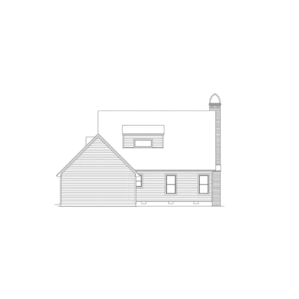 Farmhouse Plan Rear Elevation - Oakwood Acadian Country Home 040D-0030 - Shop House Plans and More