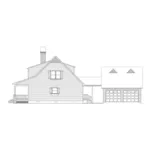 Farmhouse Plan Right Elevation - Oakwood Acadian Country Home 040D-0030 - Shop House Plans and More