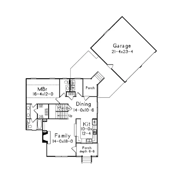 Country House Plan First Floor - Elmfield Country Home 040D-0031 - Search House Plans and More