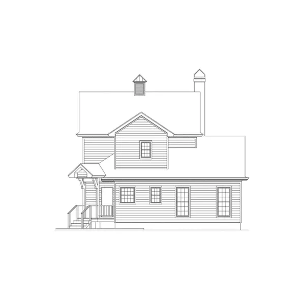 Country House Plan Rear Elevation - Elmfield Country Home 040D-0031 - Search House Plans and More