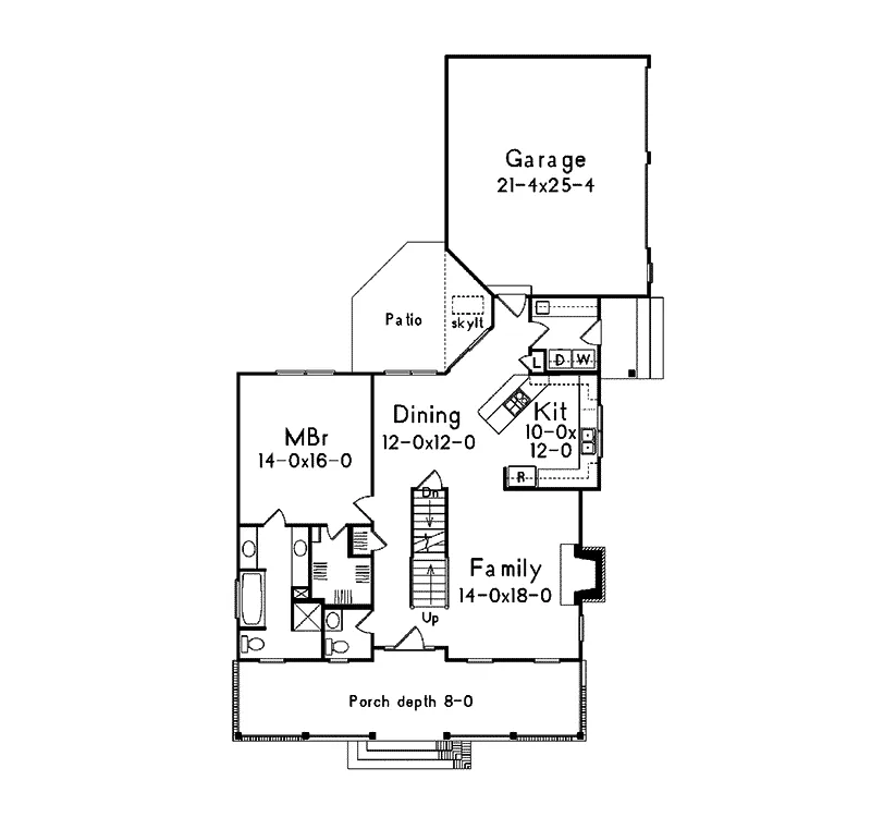 Farmhouse Plan First Floor - Spring Valley Country Farmhouse 040D-0032 - Shop House Plans and More