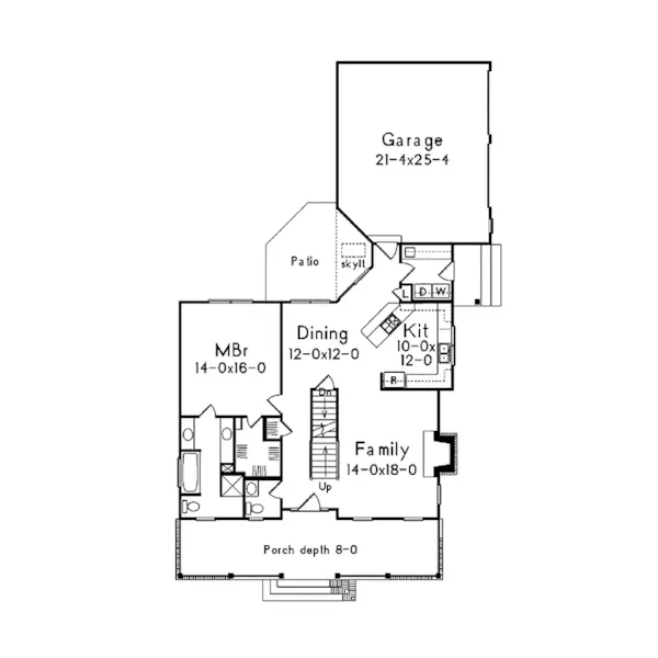 Country House Plan First Floor - Spring Valley Country Farmhouse 040D-0032 - Shop House Plans and More